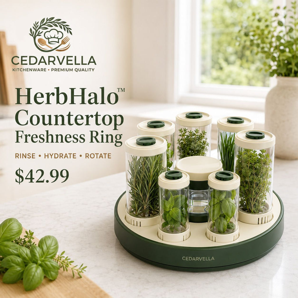CedarVella™ HerbHalo™ Countertop Herb Keeper